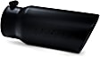 T5051BLK Black Series Exhaust Tip - Powdercoated Black, Stainless Steel, Single, Universal, Sold Individually