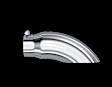 T5086 Pro Series Exhaust Tip - Polished, Stainless Steel, Single, Universal, Sold Individually