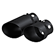 T5111BLK Exhaust Tip - Powdercoated Black, Made of 304 Stainless Steel, Direct Fit, Set of 2