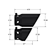 T5111BLK Exhaust Tip - Powdercoated Black, Made of 304 Stainless Steel, Direct Fit, Set of 2