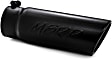 T5112BLK Black Series Exhaust Tip - Powdercoated Black, 4in. O.D. Angled Rolled End 3½in. inlet 10in. length