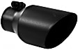 T5123BLK Black Series Exhaust Tip - Powdercoated Black, Stainless Steel, Single, 2.5in. inlet, 8in. Long, 4in. Outlet, Sold Individually