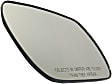 Passenger Side Mirror Glass, Heated, No Blind Spot Feature, Convex, With backing plate