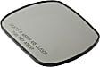 Passenger Side Mirror Glass, Heated, No Blind Spot Feature, Convex, With backing plate