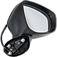 Passenger Side Mirror, Power, Manual Folding, Non-Heated, Paintable, In-housing Signal Light, No Memory, Puddle Light, and Auto-Dimming, With Blind Spot Detection in Glass, Touring Model