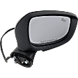 Passenger Side Mirror, Power Adjust, Manual Folding, Heated, Paintable, In-housing Signal Light, No Memory, Puddle Light, and Auto-Dimming, With Blind Spot Detection in Glass, Grand Touring Model