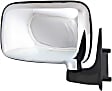 Passenger Side Mirror, Manual Adjust, Manual Folding, Non-Heated, Chrome, No Signal Light, No Memory, No Puddle Light, No Auto-Dimming, No Blind Spot Feature