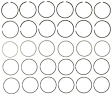 40668CP.040 Piston Ring Set - Direct Fit, Set