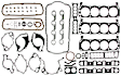 1995 Ford F-150 - Engine Gasket Set, Overhaul, 8 Cyl 5.0L, Contains 1 Piece Molded Rubber Oil Pan Gasket, Cylinder Head Bolts Not Included
