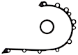 1999 Dodge Dakota - Timing Cover Gasket, 4 Cyl 2.5L