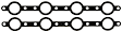 MS16314 Exhaust Manifold Gasket - Graphite, Direct Fit, Set of 2