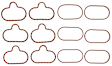 MS16359 OE Replacement Series Intake Manifold Gasket - Set of 12