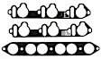 MS16365A OE Replacement Series Intake Manifold Gasket - Set of 3