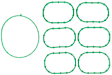 MS20400 OE Replacement Series Intake Manifold Gasket - Set of 7