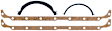 OS30520ZTC OE Replacement Series Oil Pan Gasket - Cork and rubber, Direct Fit, Set of 4