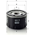 MW 75 Oil Filter - Spin-on, Sold Individually