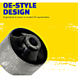 K202044 Front, Driver or Passenger Side, Lower, Rearward Sway Bar Bushing, Sold individually