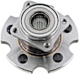 H512404 Rear, Driver or Passenger Side Wheel Hub, 5 Lugs, With Bearing, AWD, 2.4L, 4Cyl, Supreme Series