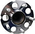 H512448 Rear, Driver or Passenger Side Wheel Hub, 5 Lugs, With Bearing, Supreme Series