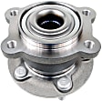 H512500 Rear, Driver or Passenger Side Wheel Hub, 5 Lugs, With Bearing, Supreme Series