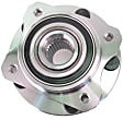 H513074 Front, Driver or Passenger Side Wheel Hub, 5 Lugs, With Bearing, Supreme Series