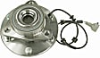 H513124 Front, Driver or Passenger Side Wheel Hub, 5 Lugs, With Bearing, Supreme Series