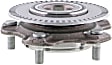 H513193 Front, Driver or Passenger Side Wheel Hub, 5 Lugs, With Bearing, Supreme Series