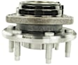 H513198 Front, Driver or Passenger Side Wheel Hub, 6 Lugs, With Bearing,, Supreme Series