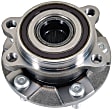 H513258 Front, Driver or Passenger Side Wheel Hub, 5 Lugs, With Bearing, Supreme Series