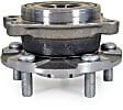 H513258 Front, Driver or Passenger Side Wheel Hub, 5 Lugs, With Bearing, Supreme Series