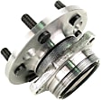 H515001 Front, Driver or Passenger Side Wheel Hub, 6 Lugs, With Bearing, Supreme Series