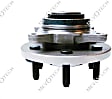 MB40302 Front, Driver or Passenger Side Wheel Hub, 6 Lugs, With Bearing, Supreme Series