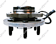 MB40303 Front, Driver or Passenger Side Wheel Hub, 6 Lugs, With Bearing, RWD, Supreme Series