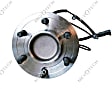 MB40303 Front, Driver or Passenger Side Wheel Hub, 6 Lugs, With Bearing, RWD, Supreme Series