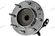 MB50306 Front, Driver or Passenger Side Wheel Hub, 8 Lugs, With Bearing, RWD, Supreme Series