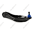 CMS25105 Front, Passenger Side, Lower Control Arm, Rear Wheel Drive, Greaseable, includes Castle Nut, Cotter Pin, and Grease Fitting