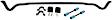 1997 Chevrolet Astro - Front Sway Bar Kit, AWD, 0.38 in., Black