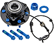 TXF515036 Front, Driver or Passenger Side Wheel Hub, 6 Lugs, Sensor Included, TTX Series