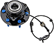 TXF515036 Front, Driver or Passenger Side Wheel Hub, 6 Lugs, Sensor Included, TTX Series