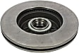 BRR209 Front, Driver or Passenger Side Brake Disc, Plain Surface, RWD, Motorcraft OE Replacement