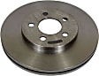 BRR222 Front, Driver or Passenger Side Brake Disc, Plain Surface,, RWD, Motorcraft OE Replacement