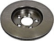 BRR222 Front, Driver or Passenger Side Brake Disc, Plain Surface,, RWD, Motorcraft OE Replacement