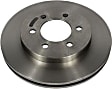 BRR230 Front, Driver or Passenger Side Brake Disc, Plain Surface, Motorcraft OE Replacement