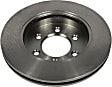 BRR230 Front, Driver or Passenger Side Brake Disc, Plain Surface, Motorcraft OE Replacement