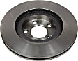 BRR241 Front, Driver or Passenger Side Brake Disc, Plain Surface, 5 Lugs, Motorcraft OE Replacement