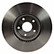 BRRF396 Front, Driver or Passenger Side Brake Disc, Plain Surface, 5 Lugs