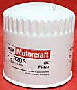 FL820S Motorcraft OE Replacement Oil Filter - Cartridge, Direct Fit, Sold Individually