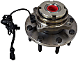HUB-4 Front, Driver or Passenger Side Wheel Hub, includes Bearing, 4-Wheel ABS, Four Wheel Drive, OE Design, with Races, Single Wheel
