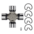 331 U Joint, Round Plain Bearing Cap, 1.19 in. Bearing Diameter; 3.63 in. Length, Premium, For Models with Steel Driveshaft