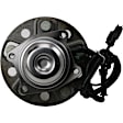 512594 Rear, Driver or Passenger Side Wheel Hub, 5 Lugs, With Bearing, Sensor Included, 3.6L, 6Cyl, Problem Solver Series